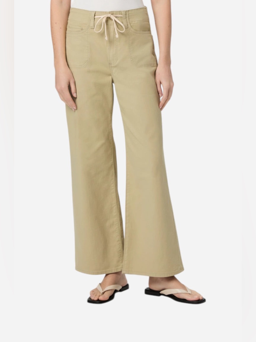 Paige Ari Wide Leg Pant Vintage Pale Olive Drawstring Utility Pants Size 26